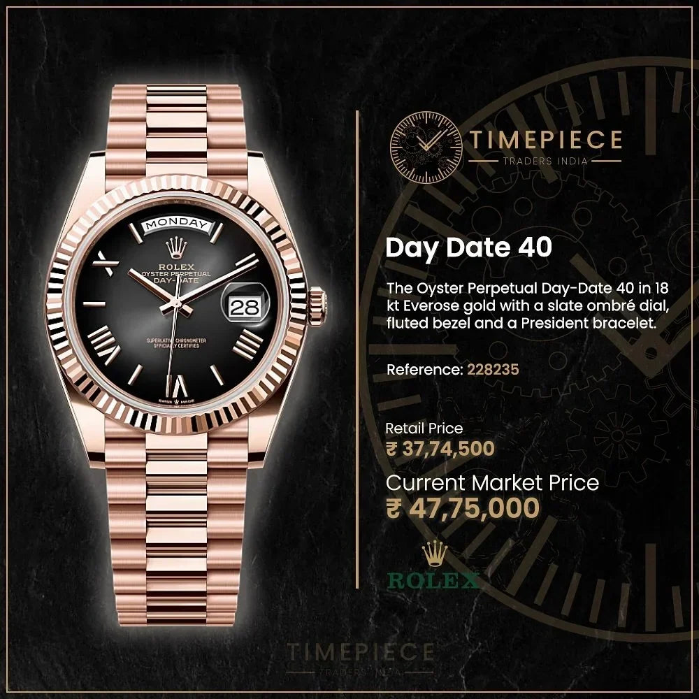 ROLEX ROSE GOLD BLACK DAIL (Super Quality) by Rolex - Watch Corner