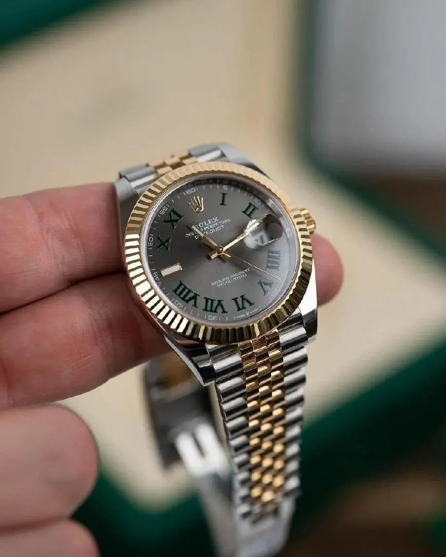 Rolex Datejust Dualtone Grey Dial Metal Watch - View 4