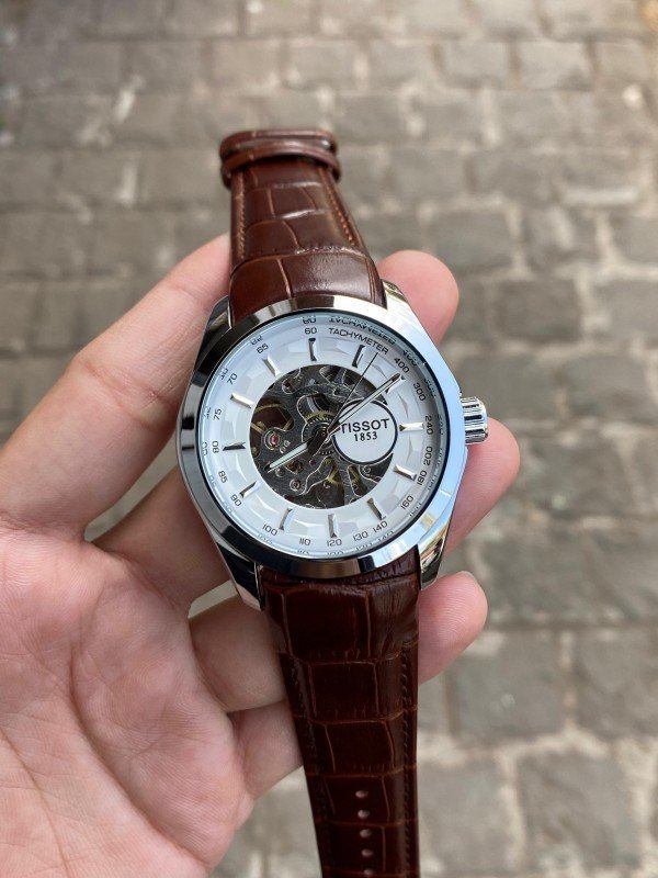 TISSOT 1853 AUTOMATIC PRIMIUM QUILTY LEATHER WATCH - View 2