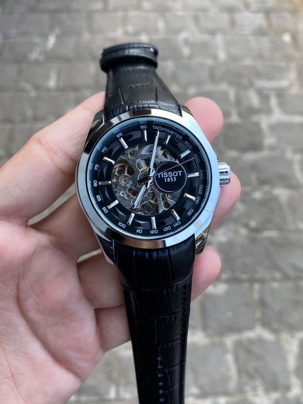 TISSOT 1853 AUTOMATIC PRIMIUM QUILTY LEATHER WATCH - View 3