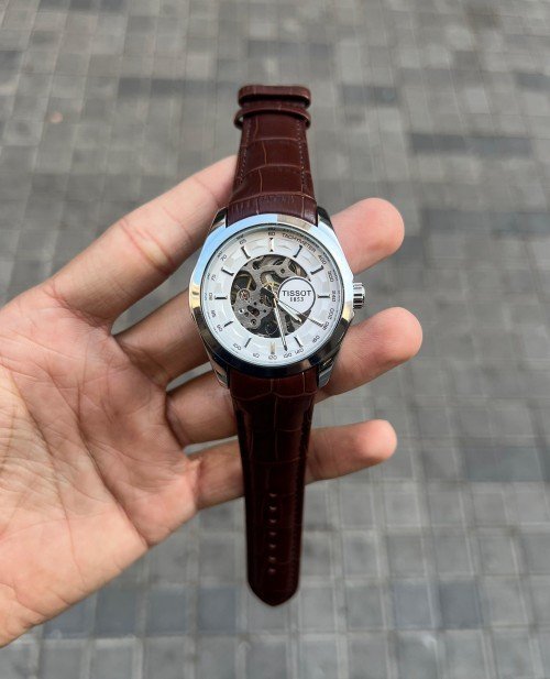 TISSOT 1853 AUTOMATIC PRIMIUM QUILTY LEATHER WATCH - View 3