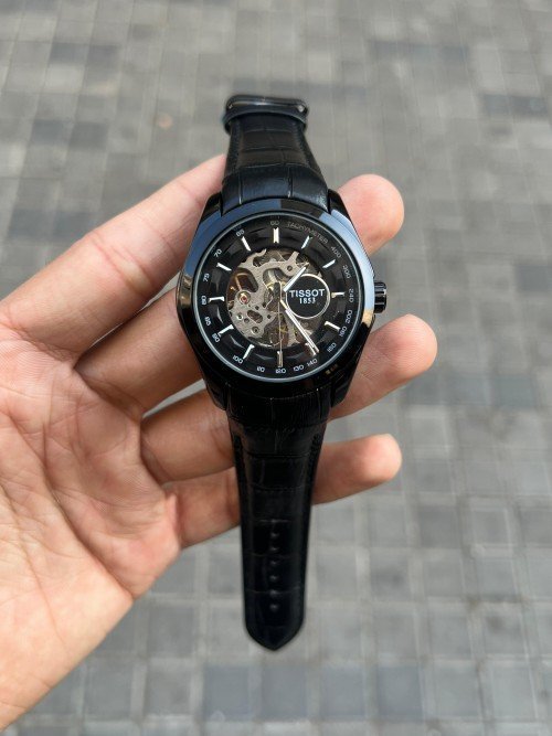 TISSOT 1853 AUTOMATIC PRIMIUM QUILTY LEATHER WATCH - View 2