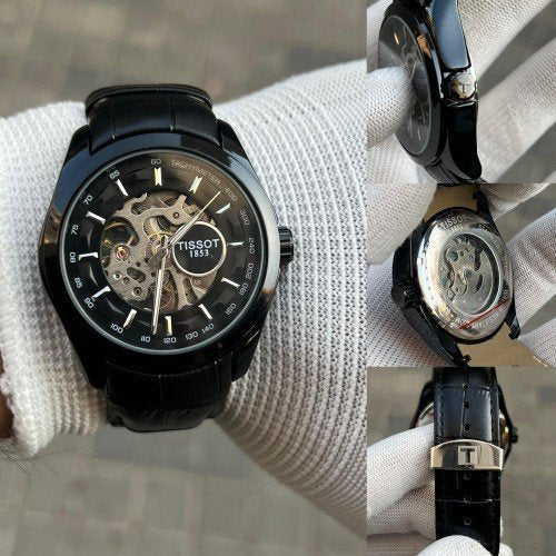 TISSOT 1853 AUTOMATIC PRIMIUM QUILTY LEATHER WATCH - View 4