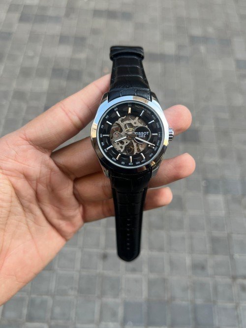 TISSOT 1853 AUTOMATIC PRIMIUM QUILTY LEATHER WATCH - View 2