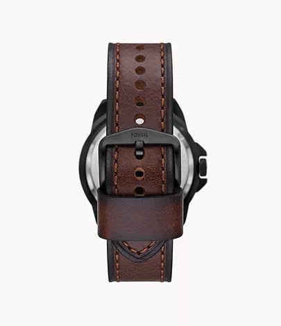 FOSSIL BRONSON AUTOMATIC (BROWN LITEHIDE) LEATHER WATCH - View 6