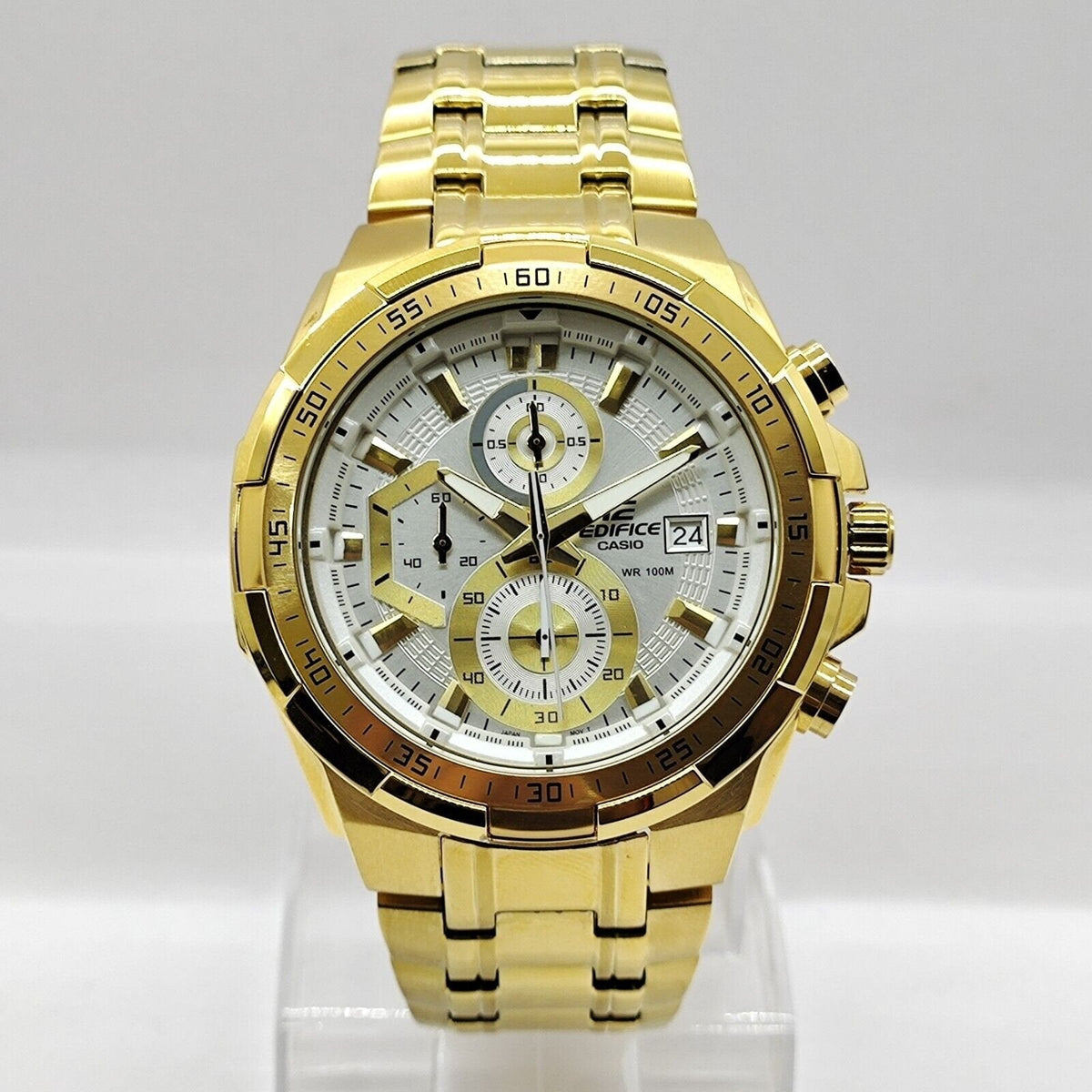 Edifice Gold White Metal Watch - View 2