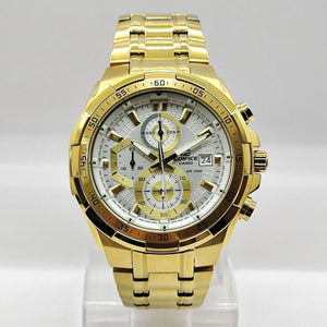 Edifice Gold White Metal Watch