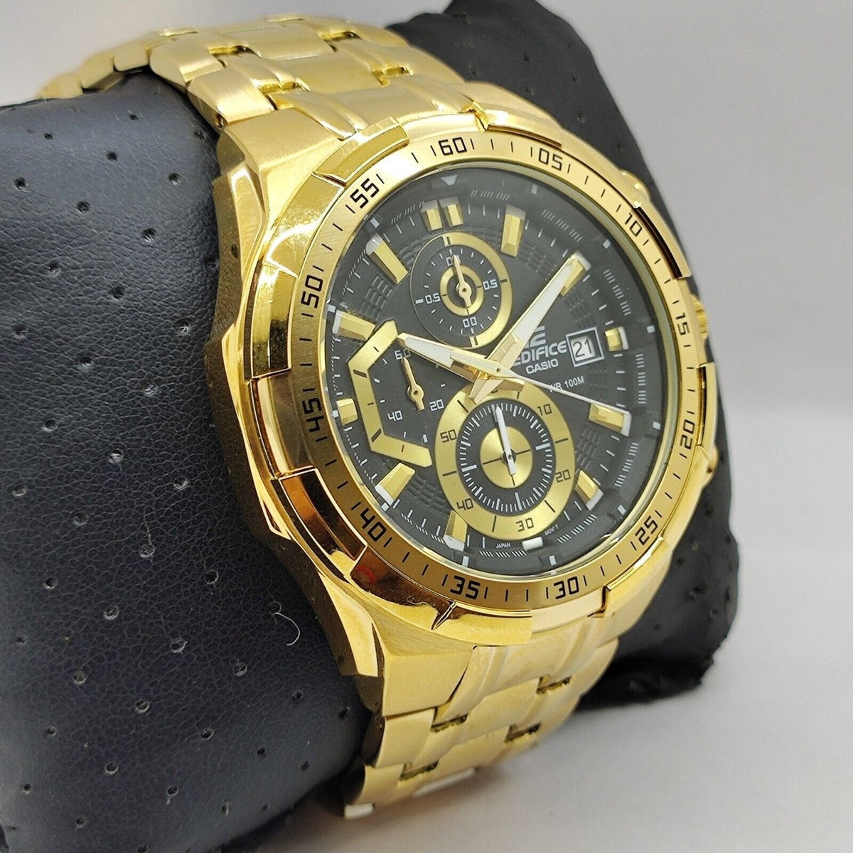 Edifice Gold Black Metal Watch - View 4