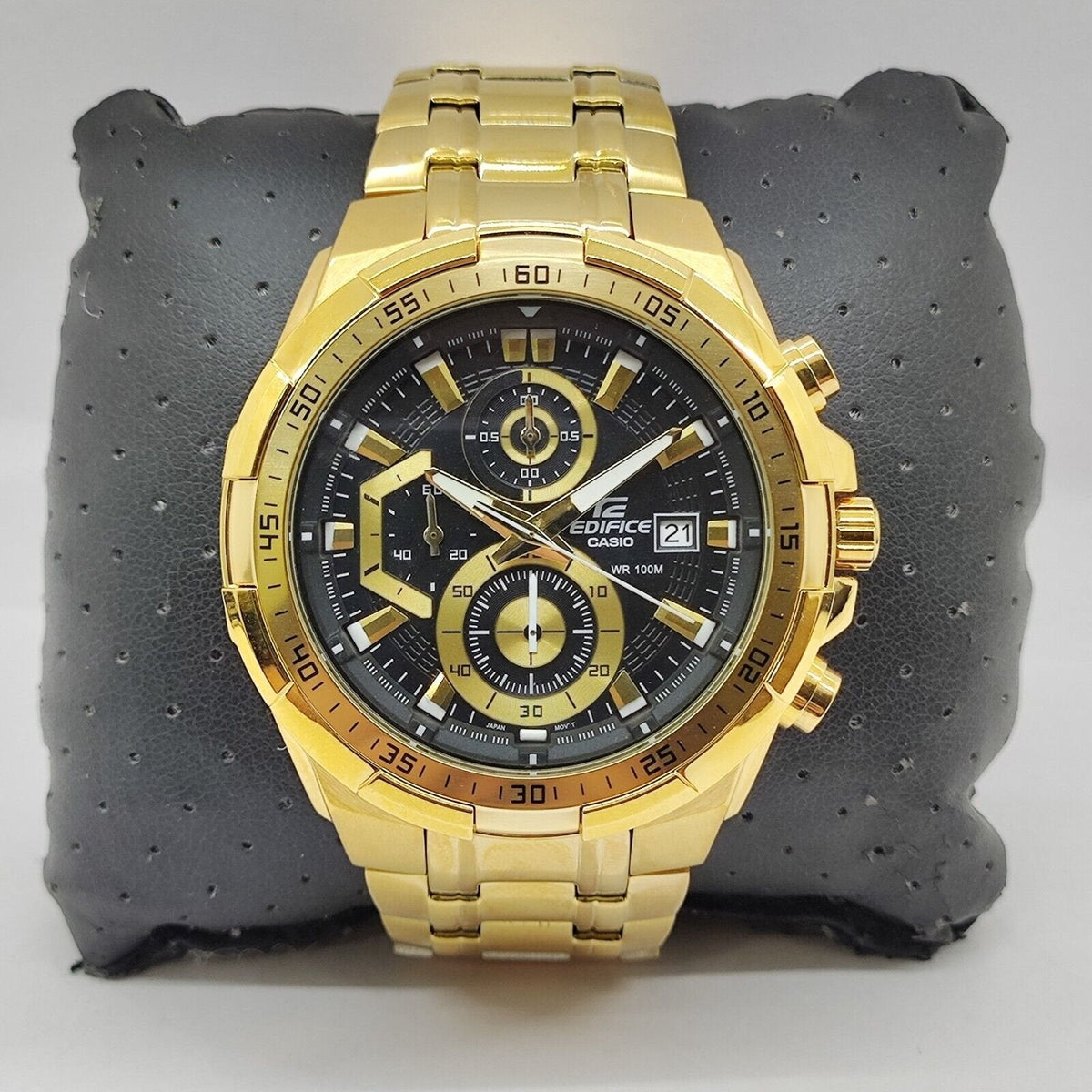 Edifice Gold Black Metal Watch - View 3