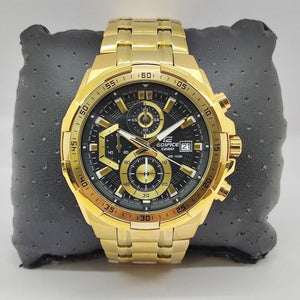 Edifice Gold Black Metal Watch