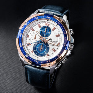 Edifice Blue Leather Watch