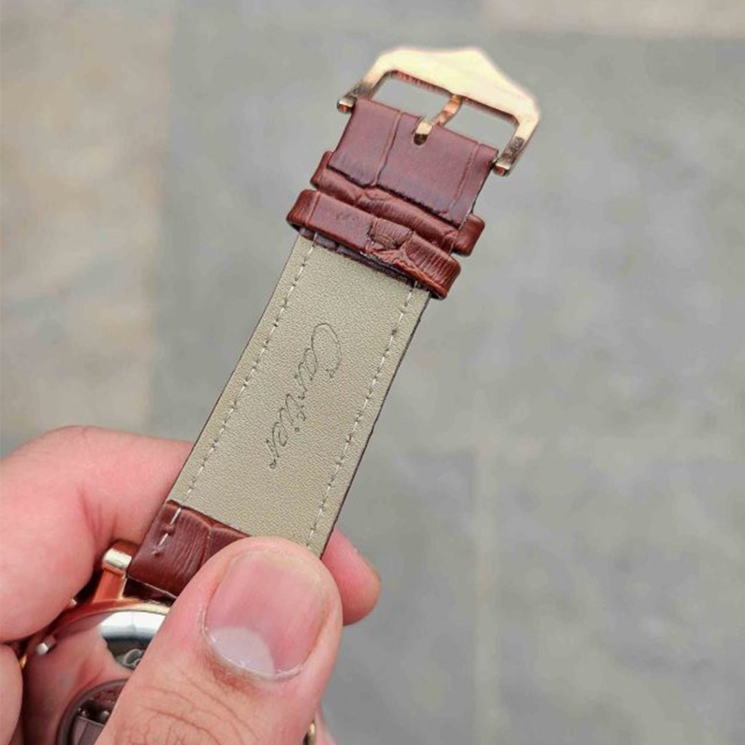 Cartier Leather Brown Automatic Watch C - View 5