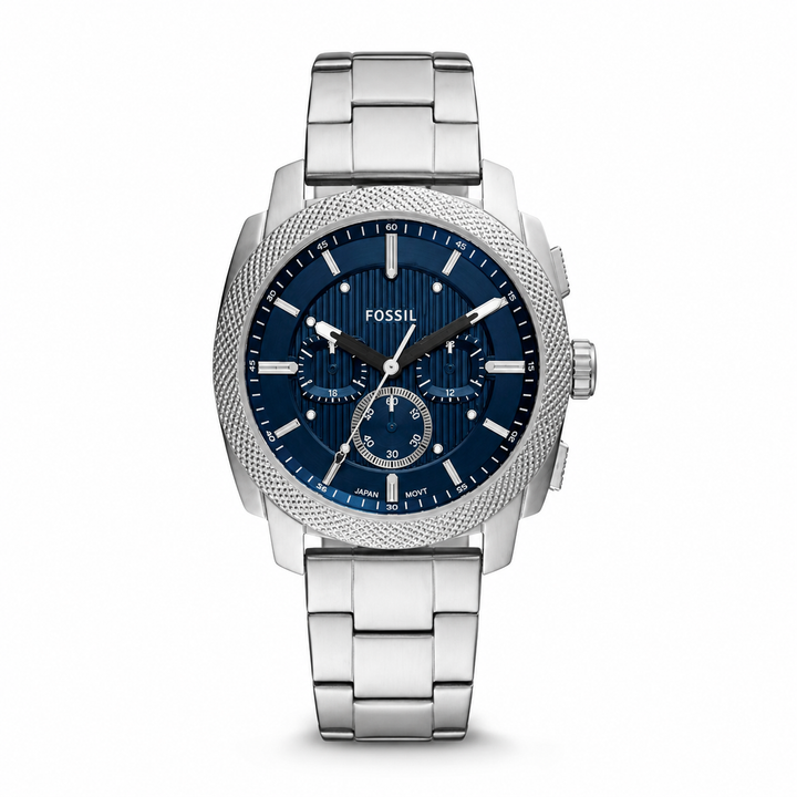 FOSSIL PREMIUM FS6095 METAL (SILVER/BLUE) WRIST WATCH (2025 MODEL) by Fossil - Watch Corner