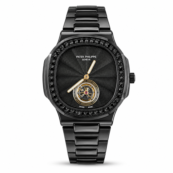 Patek Phillipe Black Diamond Studded Watch by Patek Philippe - Watch Corner