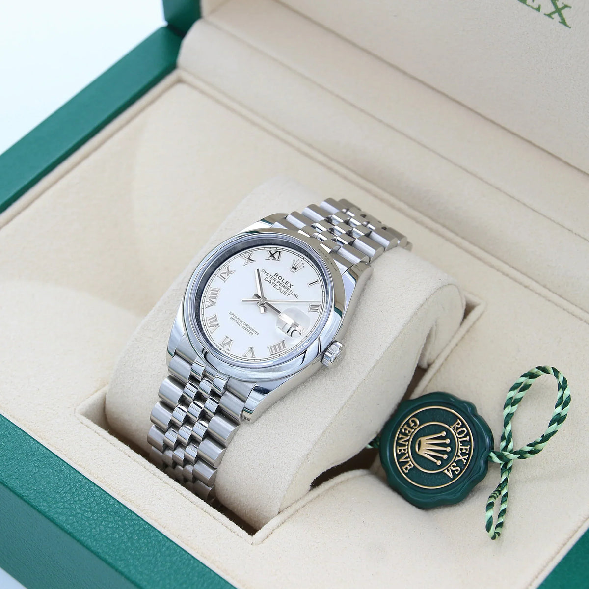 Rolex Date just 36 white dial - View 2