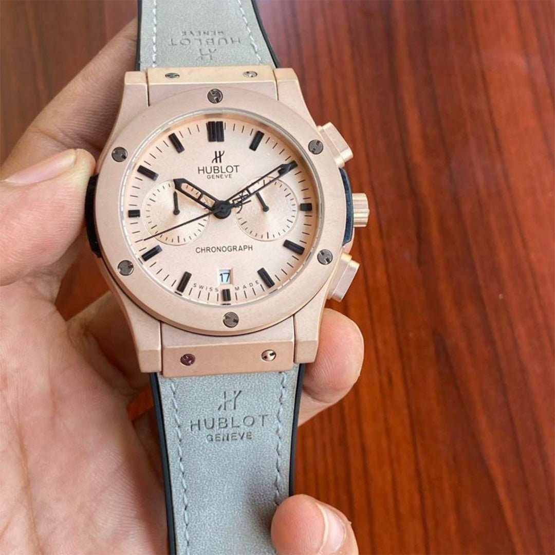 Hublot Grey Leather Belt Watch B - View 2