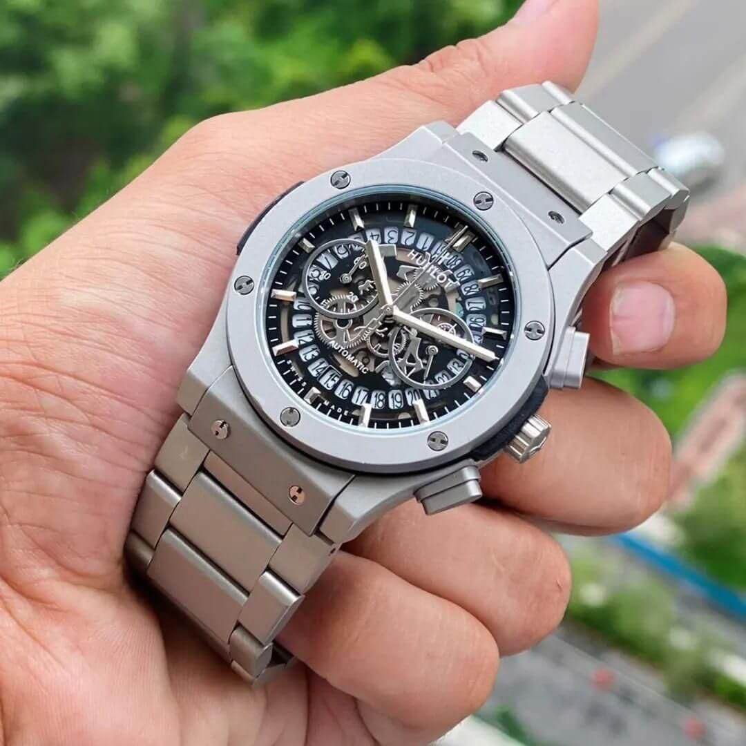 Hublot Silver Grey Automatic Metal Watch - View 2