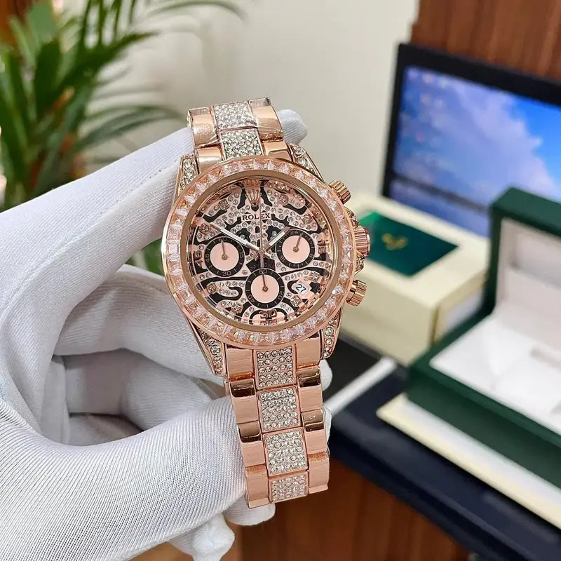 Rolex Daytona Ramzan Special Gold Diamond Metal Watch - View 6