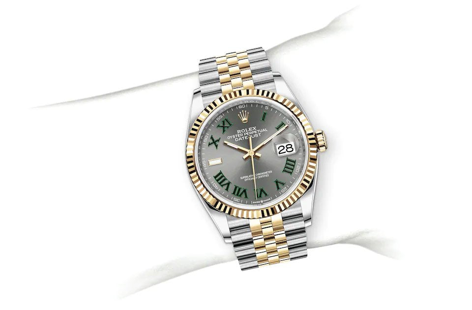 Rolex Datejust Dualtone Grey Dial Metal Watch - View 2