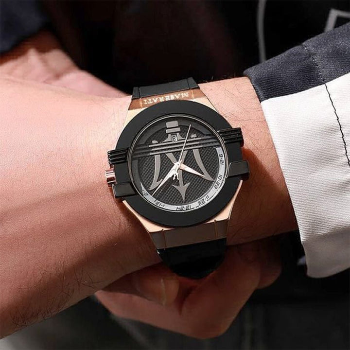 Maserati Black Copper Leather Watch by Maserati - Watch Corner