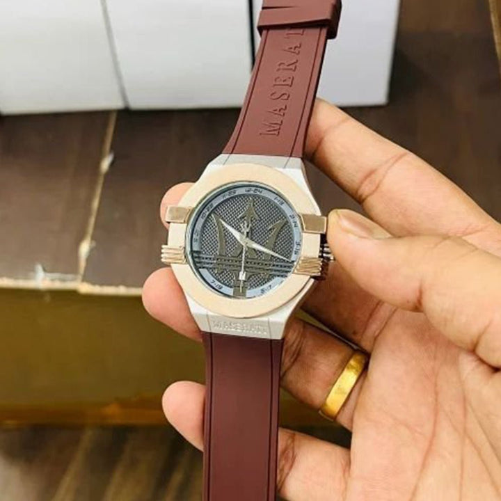 Maserati Brown Copper Leather Watch by Maserati - Watch Corner