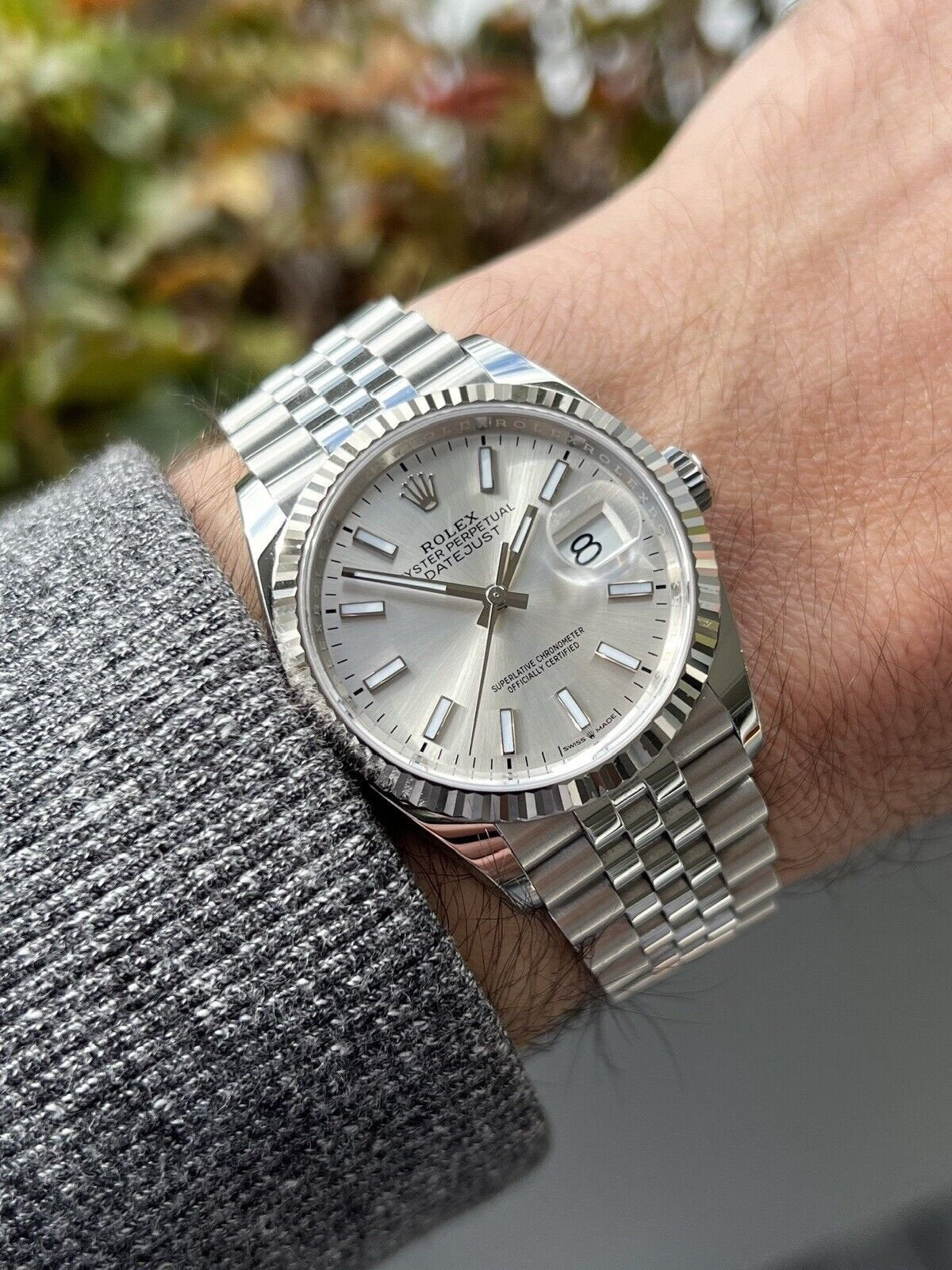 Rolex Date just 36 silver dial - View 2
