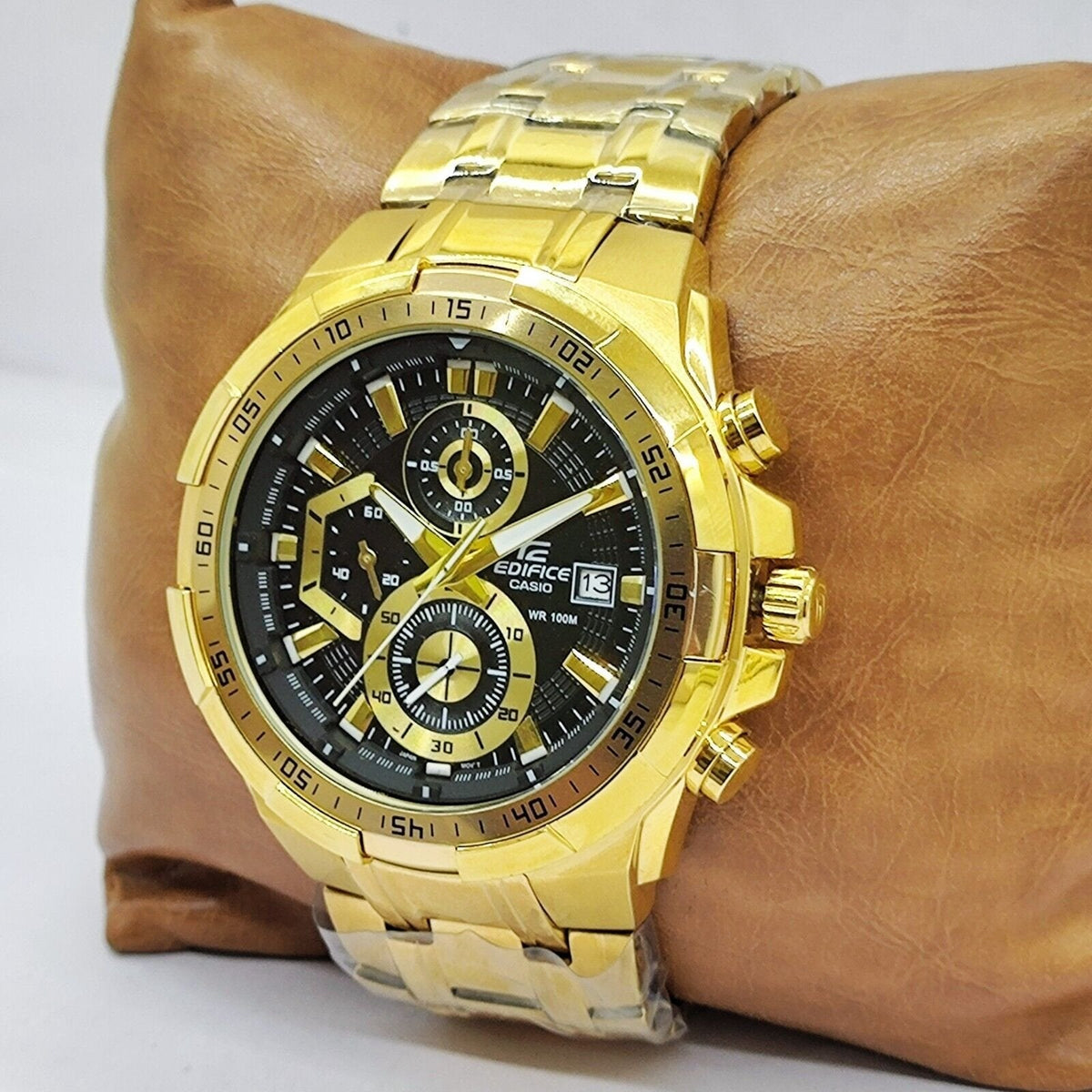 Edifice Gold Black Metal Watch - View 6