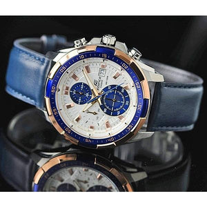 Edifice Blue Leather Watch