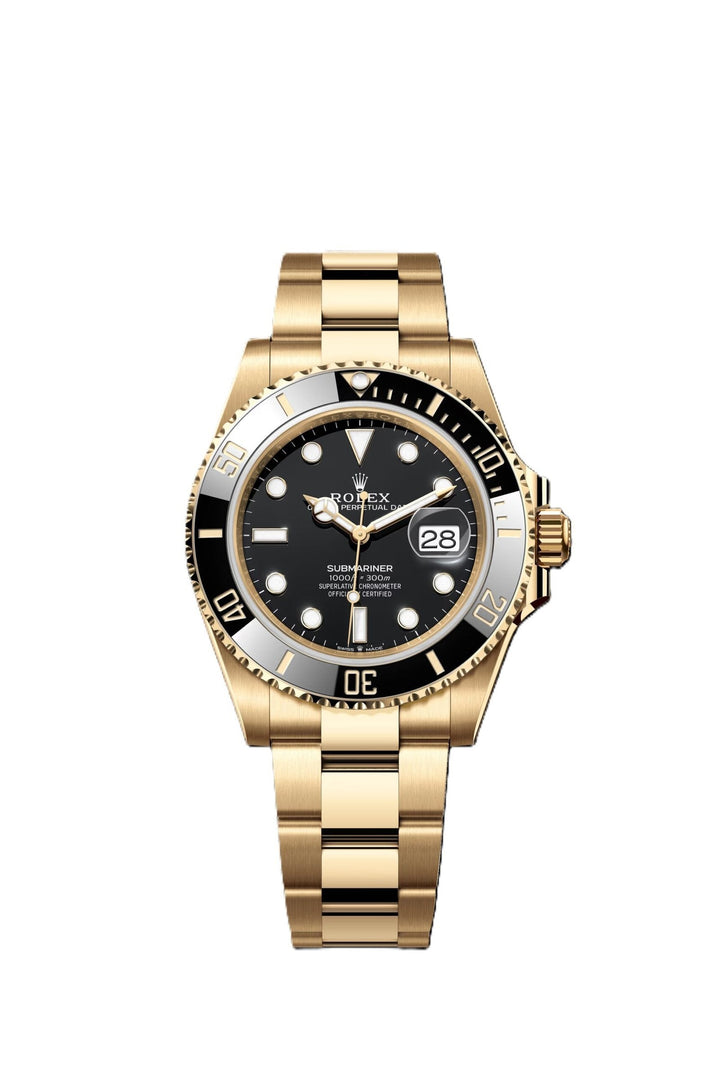 Rolex Submarine yellow gold and a black dial date by Rolex - Watch Corner