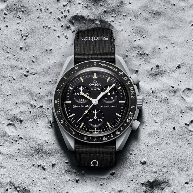 Swatch X Omega Bioceramic Moonswatch Mission To The Moon Black With Kit - View 2