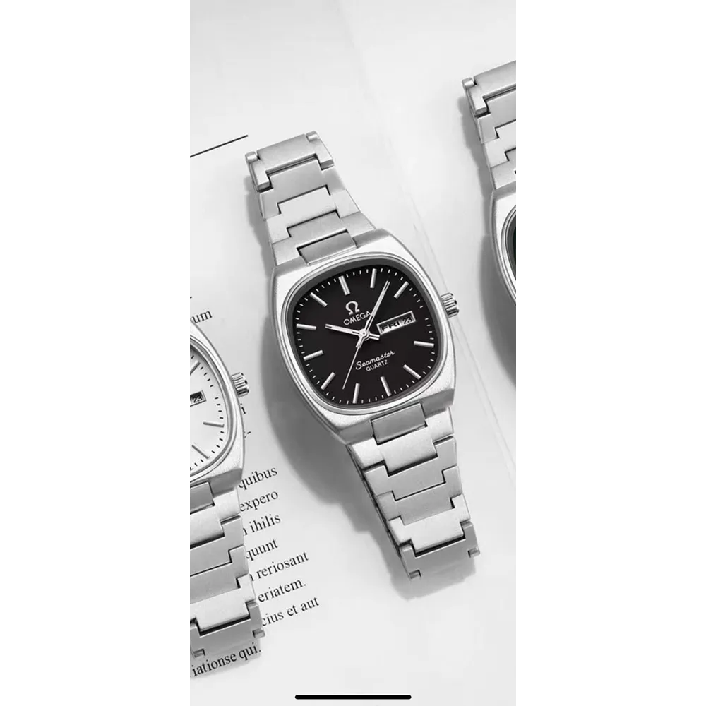 Omega Speedmaster Slim Silver Black Metal Watch - View 3