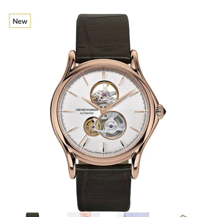 Emporio Arman_i Station Brown copper white Automatic by Armani - Watch Corner