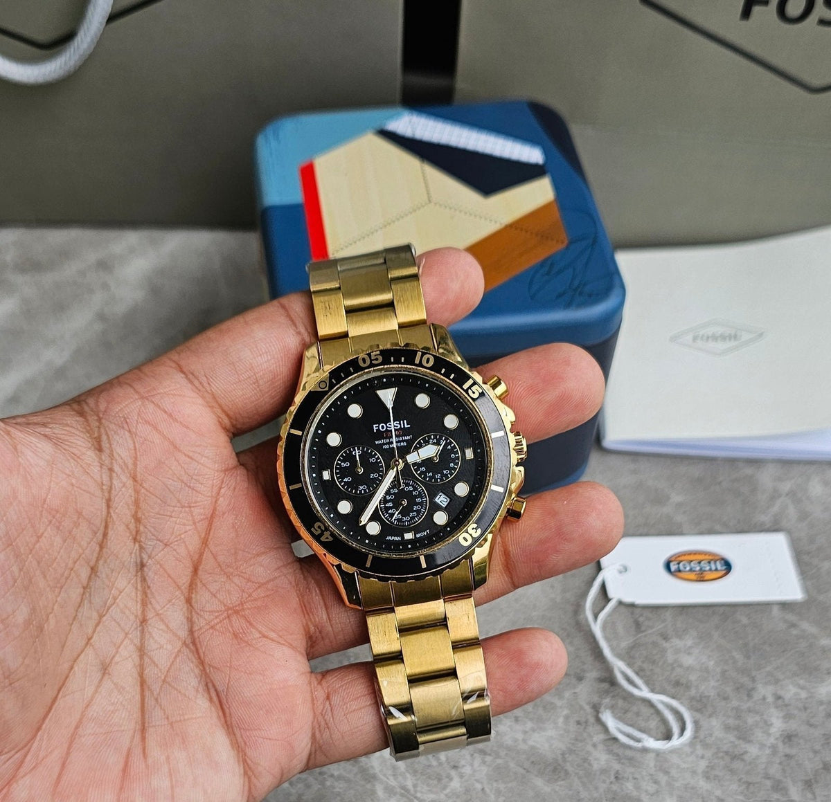 Fossil Fb 03 Gold Metal Watch - View 7