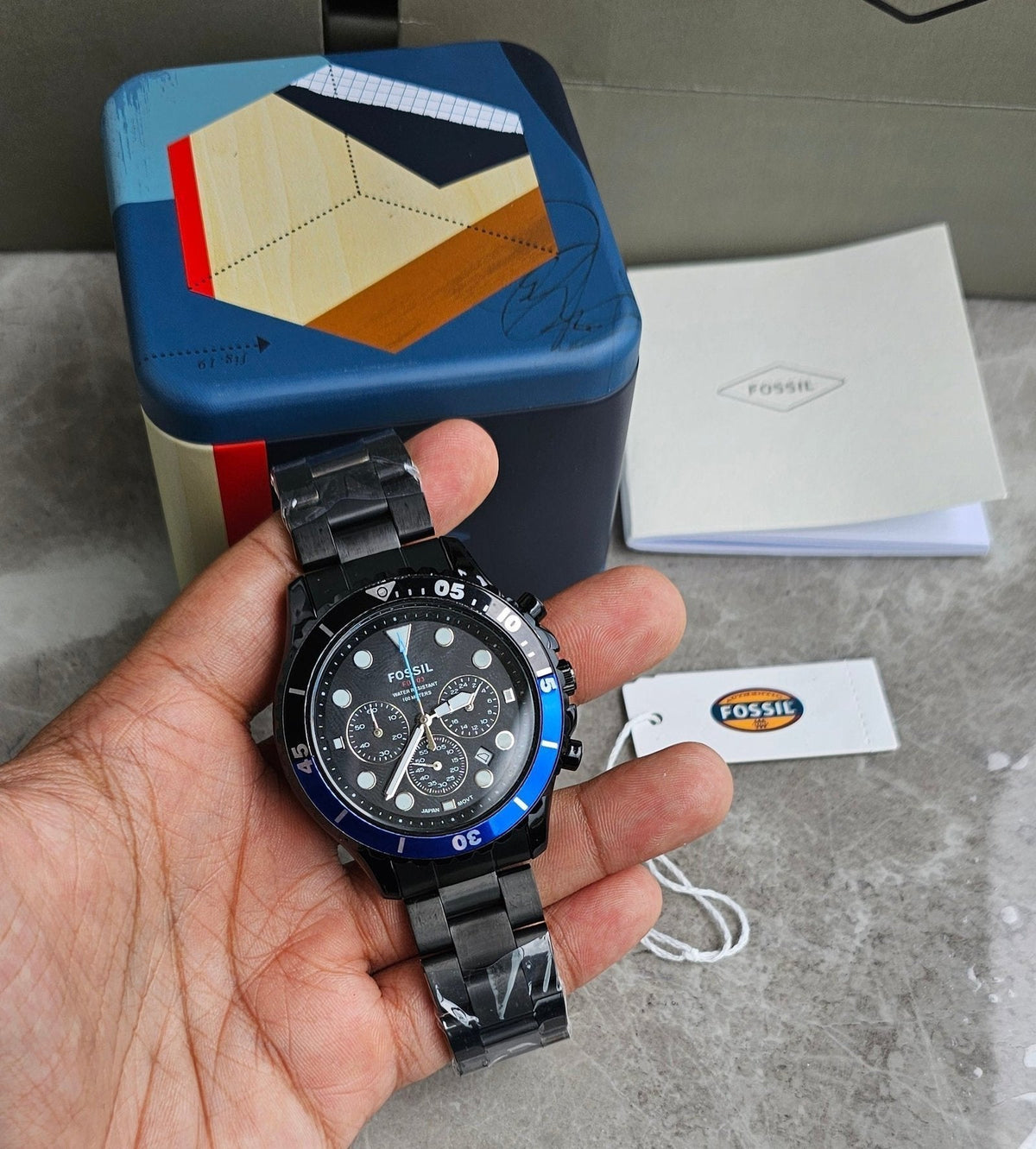 Fossil Fb 03 Black Metal Watch - View 2