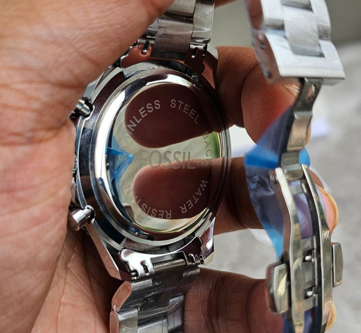 Fossil Fb 03 silver Blue Metal Watch - View 4
