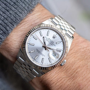 Rolex Date just 36 silver dial